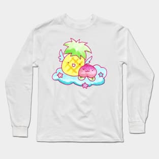 Pineapple and Peach Fruit Angels Long Sleeve T-Shirt